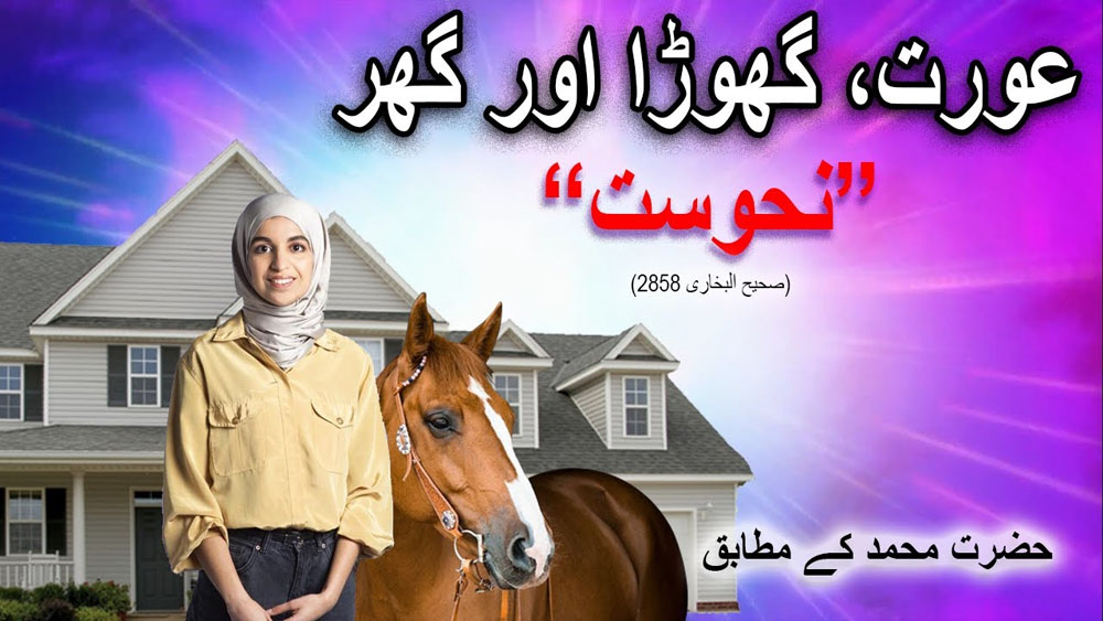 Woman, horse, and house 